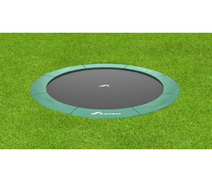 Flat to the ground Trampoline Akrobat Orbit 244 cm groen