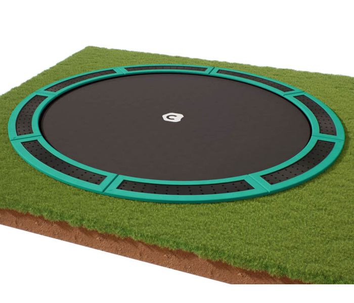 Flat to the ground trampolin Capital Play 427 Grün