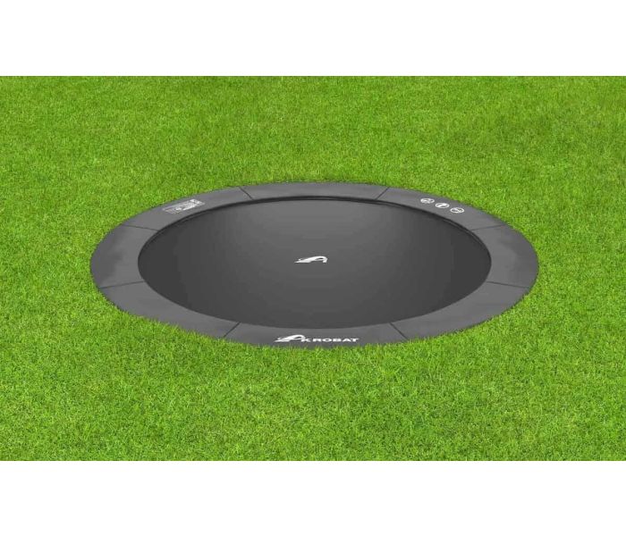 Flat to the ground Trampoline Primus Antraciet 300 cm