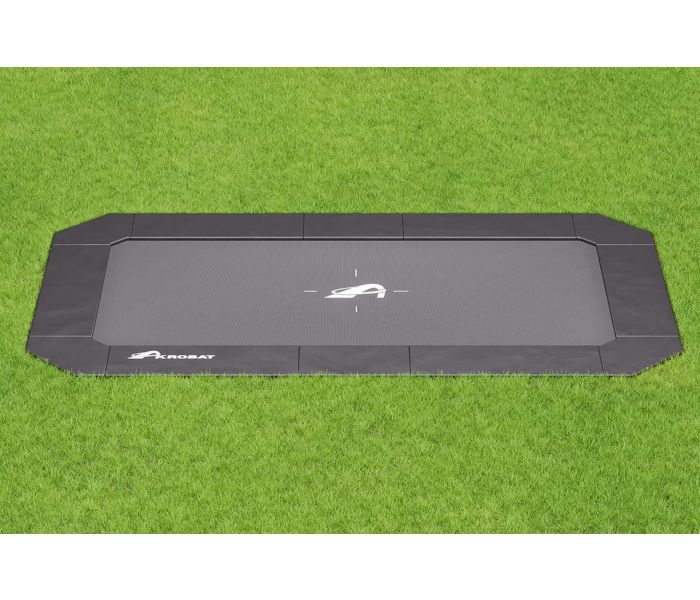 Flat to the ground Trampolin Rechteck Akrobat Primus Plus Black 520 x 305 cm