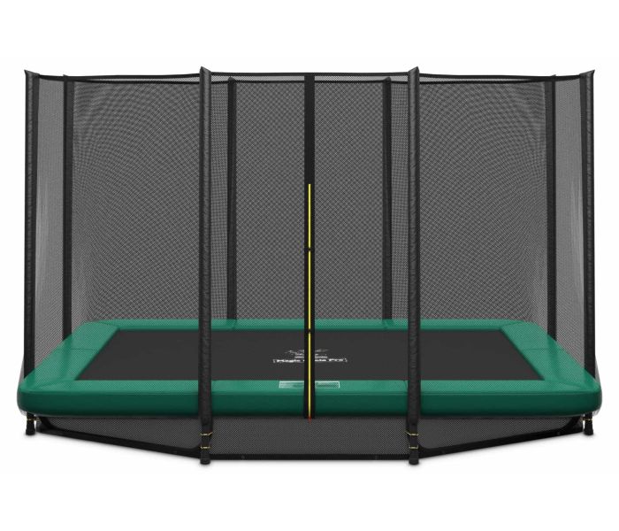 Ingraaf Trampoline Magic Circle Pro 214 x 305 cm Groen met veiligheidsnet