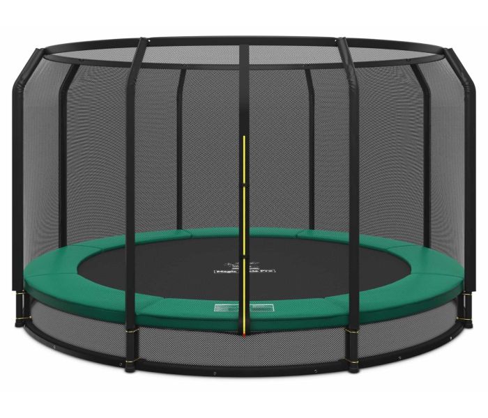 Ingraaf Trampoline Magic Circle Pro 427 cm Groen met veiligheidsnet