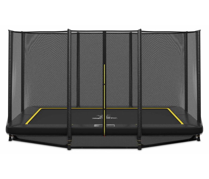 Ingraaf Trampoline Magic Circle Pro Black 244 x 366 cm met veiligheidsnet