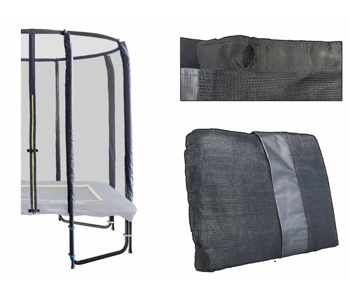 Los veiligheidsnet fiber voor rechthoekige trampoline 153 x 214 cm (zonder palen)