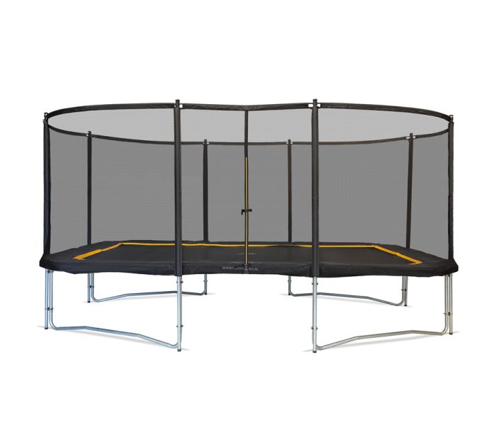 Magic Jump Pro Black rechthoekige trampoline 525x305 met veiligheidsnet