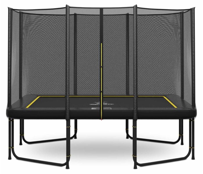Magic Circle Pro Black Rechthoekige Trampoline 214 x 305 cm met veiligheidsnet