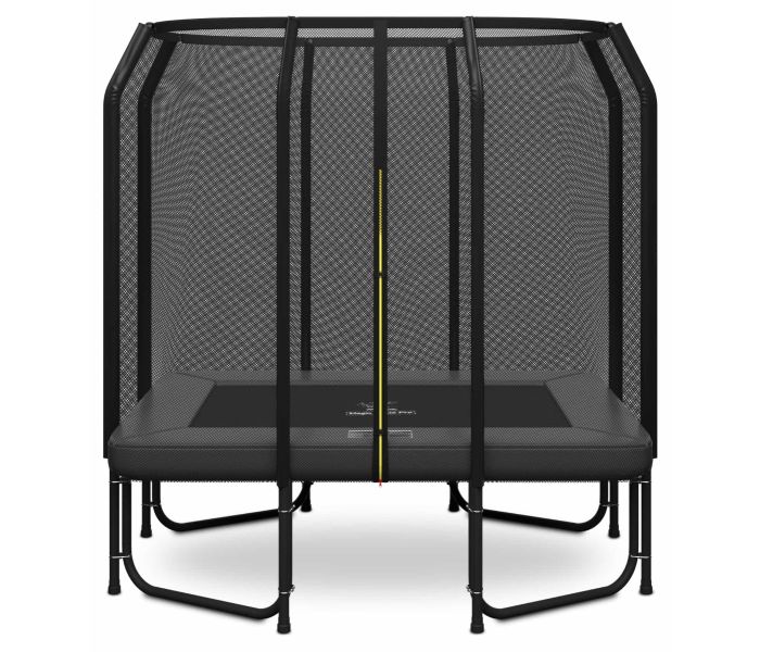 Magic Jump Fiber Rechthoekige Trampoline 153 x 214 cm Grijs met Veiligheidsnet