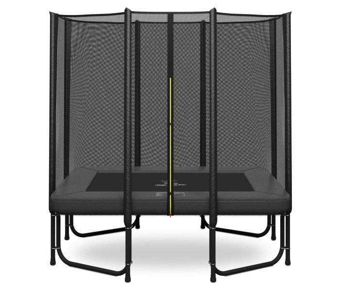 Magic Jump Rechthoekige Trampoline 153 x 214 cm Grijs met Veiligheidsnet