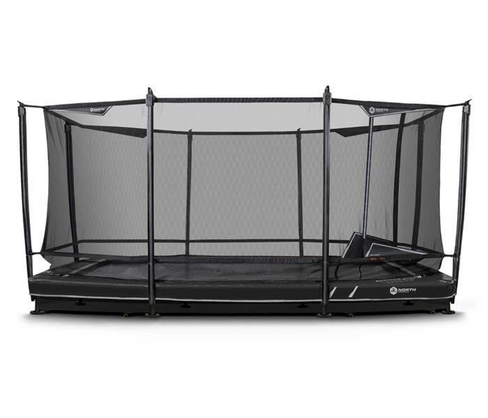 North Legend Rechthoekige Ingraaf Trampoline 460x310 cm met veiligheidsnet