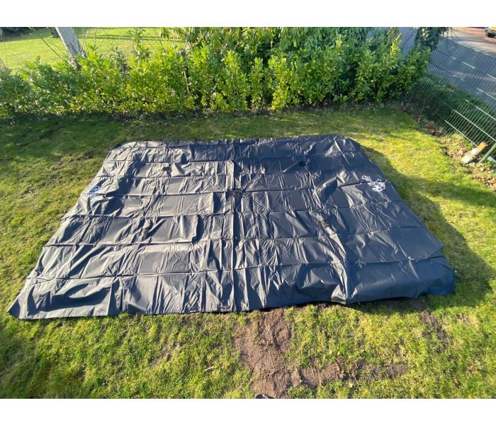 Rechthoekige Trampoline Afdekhoes Flat To The Ground 214 x 305 cm Black