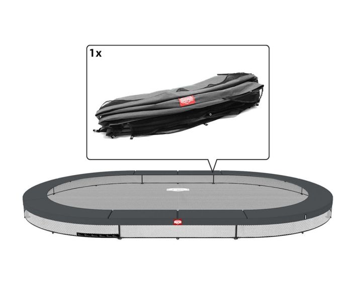 Trampoline Rand ovaal Berg Favorit Grand inground 520x345 cm Grijs