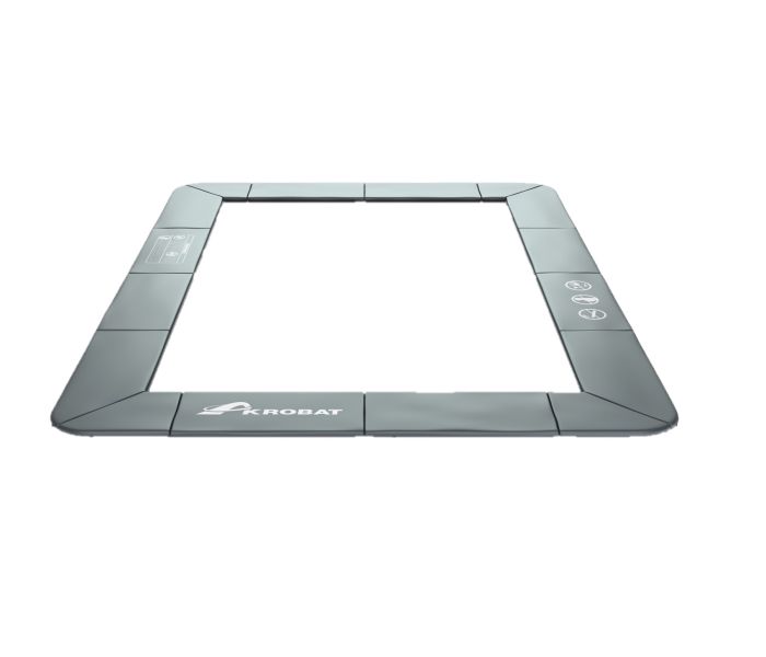 Trampoline Rand Rechthoekig Flat To The Ground Akrobat Primus 330x250 cm Antraciet